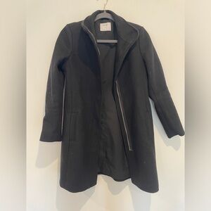 Old Navy Black Coat Modern Silhouette